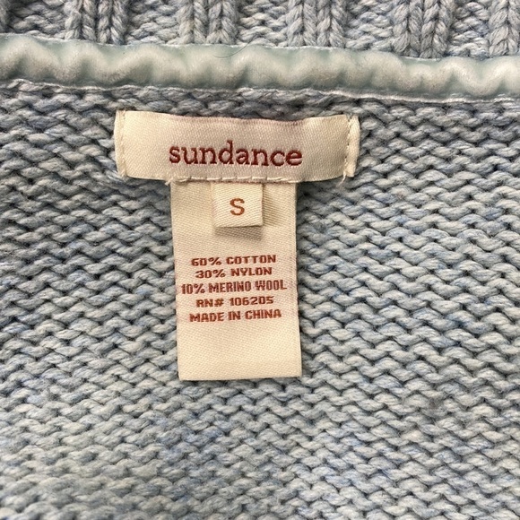 Sundance Molly Fair Isle Blue Cardigan Sweater Size Small - Picture 3 of 5